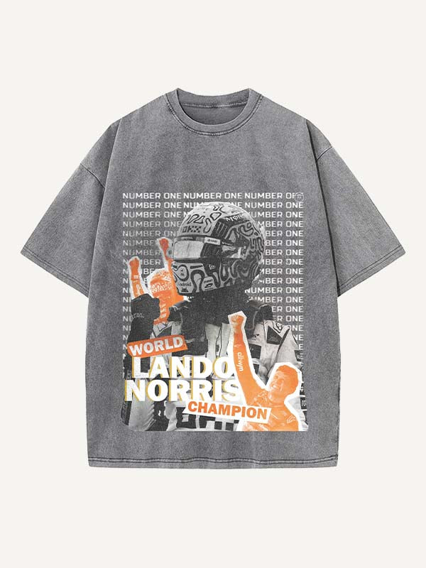 Lando Norris Print Round Neck T-shirt
