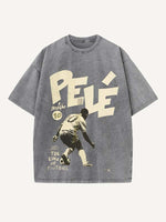 Pelé Print Round Neck T-shirt