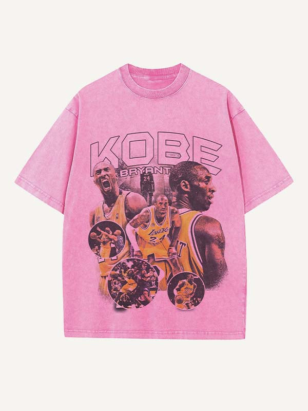 Kobe Bryant Print Round Neck T-shirt