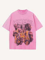 Kobe Bryant Print Round Neck T-shirt