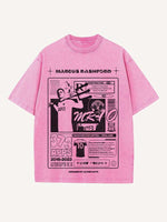 Marcus Rashford Print Round Neck T-shirt