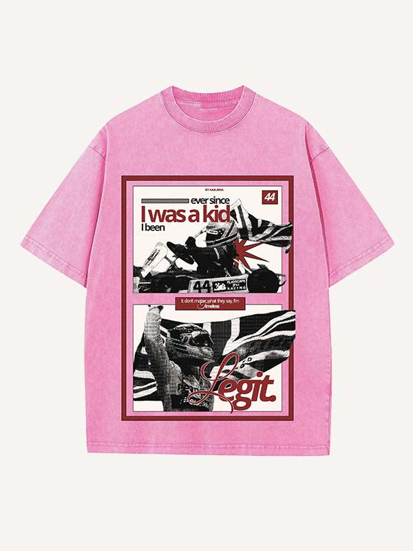 Lewis Hamilton Print Round Neck T-shirt