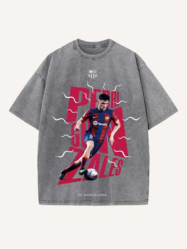 Pedri Print Round Neck T-shirt