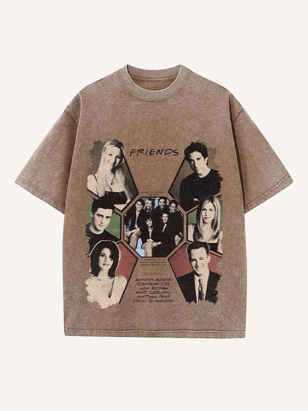 Friends Print Round Neck T-shirt
