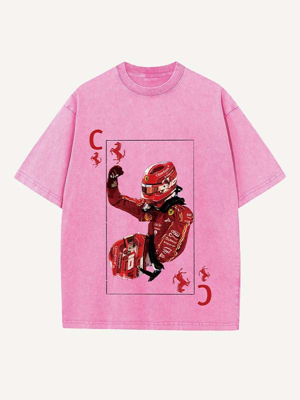 Charles Leclerc Print Round Neck T-shirt