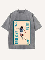 Diego Maradona Print Round Neck T-shirt