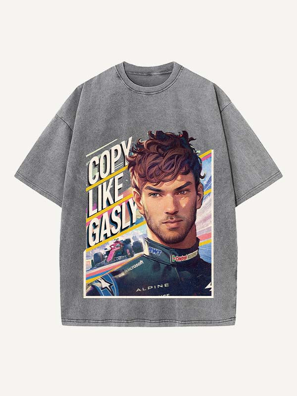 Pierre Gasly Print Round Neck T-shirt