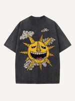 Soul Eater Print Round Neck T-shirt