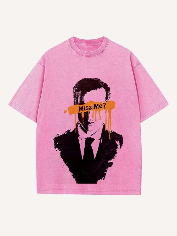 Sherlock Print Round Neck T-shirt
