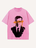 Sherlock Print Round Neck T-shirt