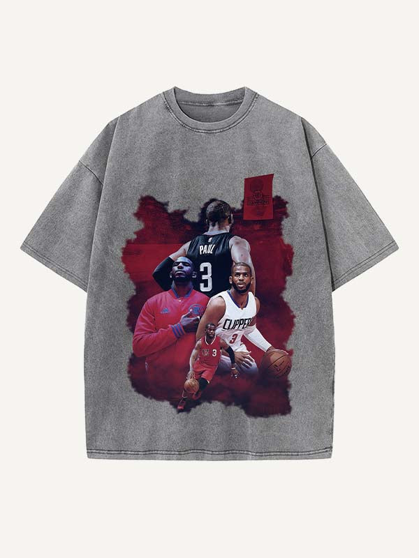 Chris Paul Print Round Neck T-shirt