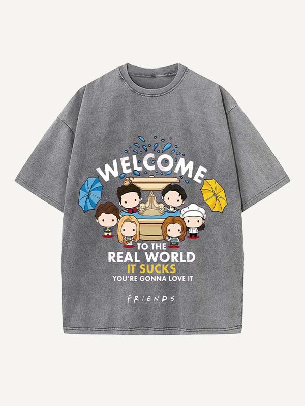 Friends Print Round Neck T-shirt