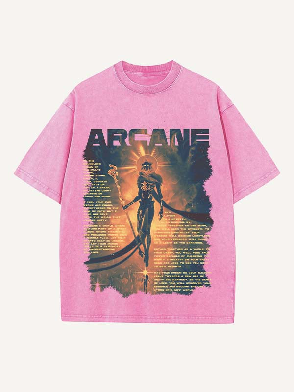 Arcane Print Round Neck T-shirt