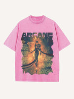 Arcane Print Round Neck T-shirt