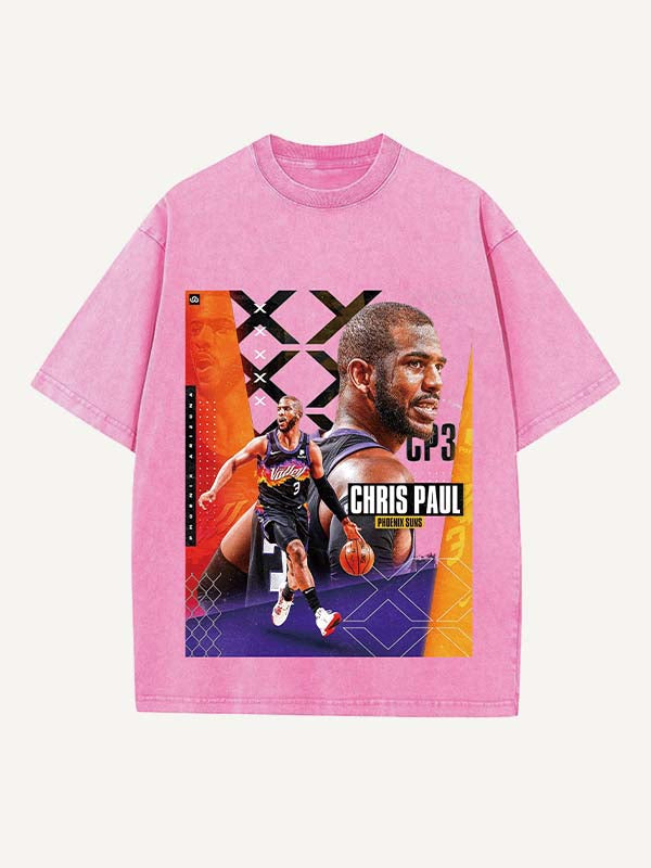 Chris Paul Print Round Neck T-shirt