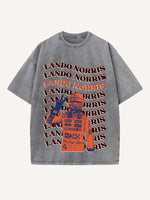 Lando Norris Print Round Neck T-shirt