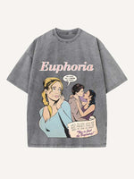 Euphoria Print Round Neck T-shirt
