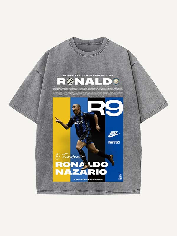 Ronaldo Print Round Neck T-shirt