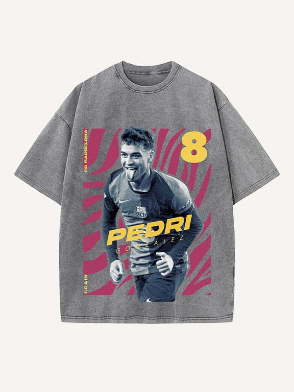 Pedri Print Round Neck T-shirt