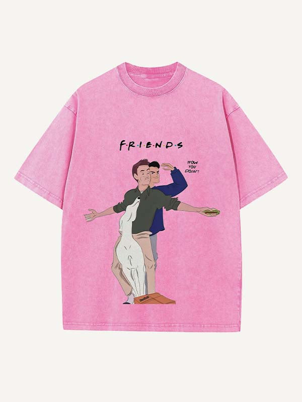 Friends Print Round Neck T-shirt