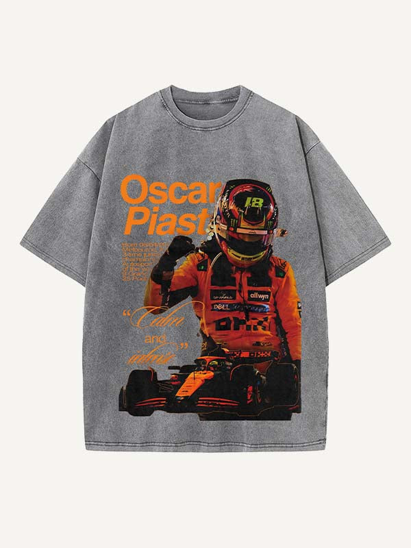 Oscar Piastri Print Round Neck T-shirt