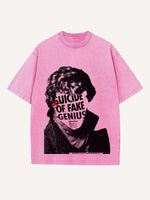Sherlock Print Round Neck T-shirt