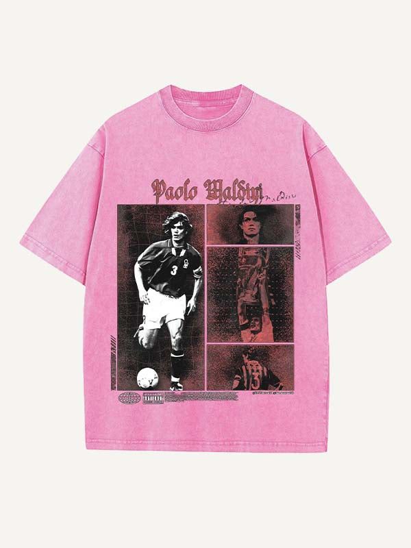 Paolo Maldini Print Round Neck T-shirt