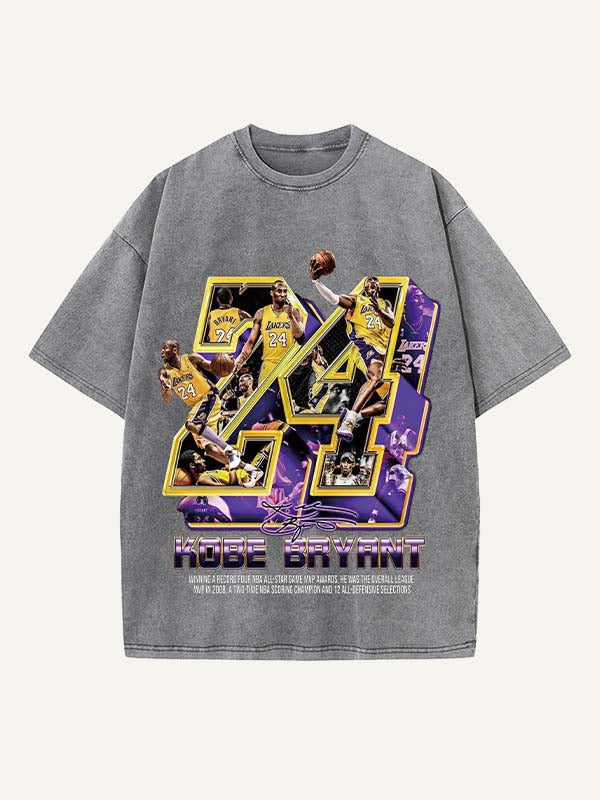 Kobe Bryant Print Round Neck T-shirt