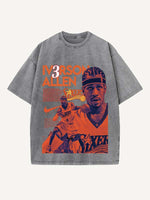 Allen Iverson Print Round Neck T-shirt