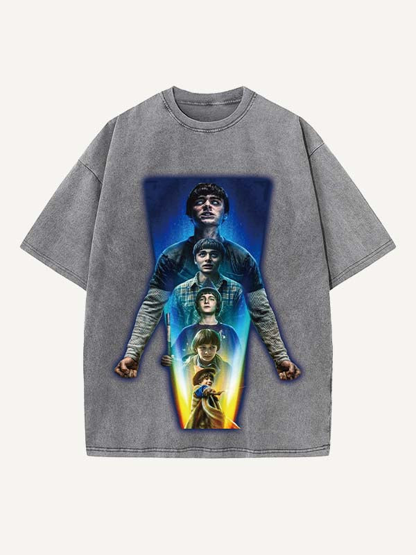 Stranger Things Print Round Neck T-shirt