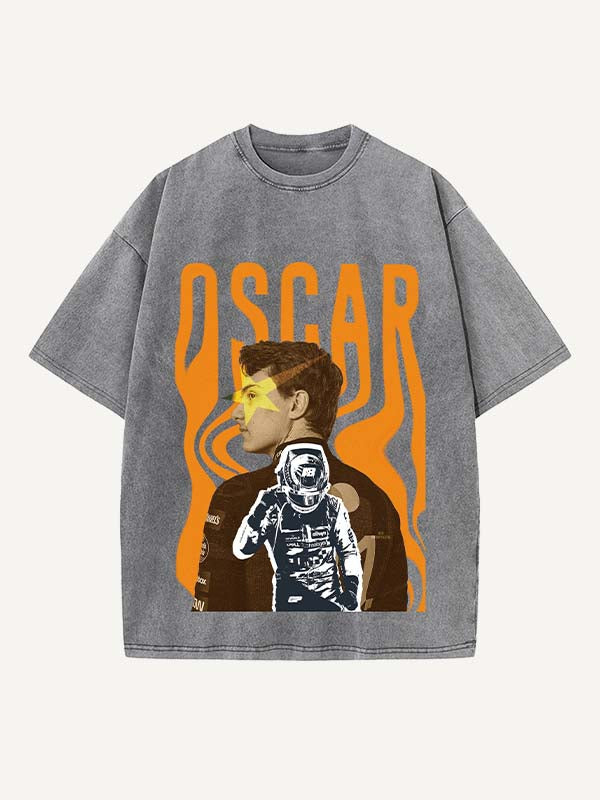 Oscar Piastri Print Round Neck T-shirt