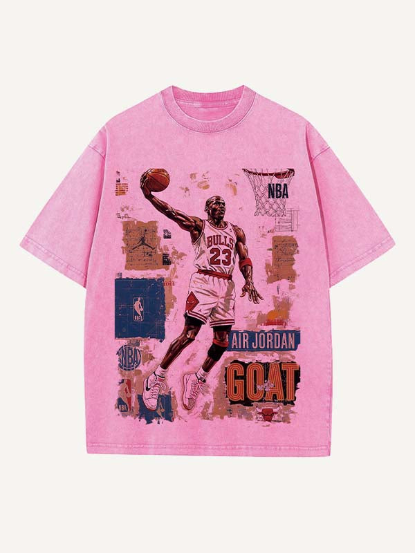Michael Jordan Print Round Neck T-shirt