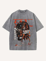 Allen Iverson Print Round Neck T-shirt