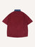 Figure&Letter Embroidery Splicing Denim Collar Shirt
