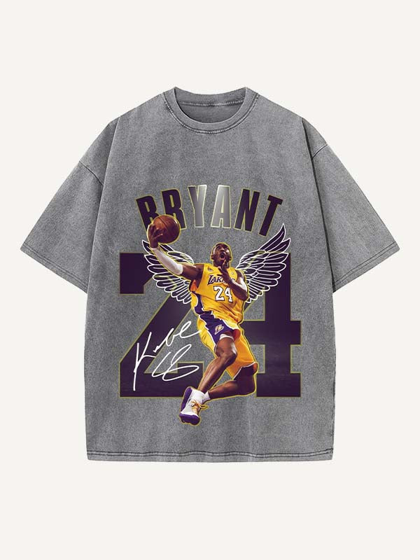 Kobe Bryant Print Round Neck T-shirt