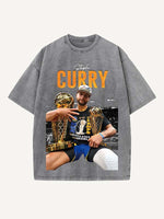 Stephen Curry Print Round Neck T-shirt