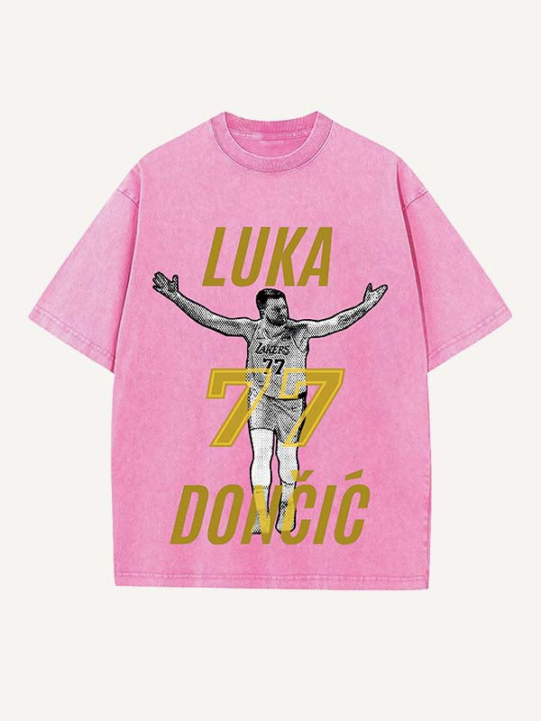 Luka Dončić Print Round Neck T-shirt