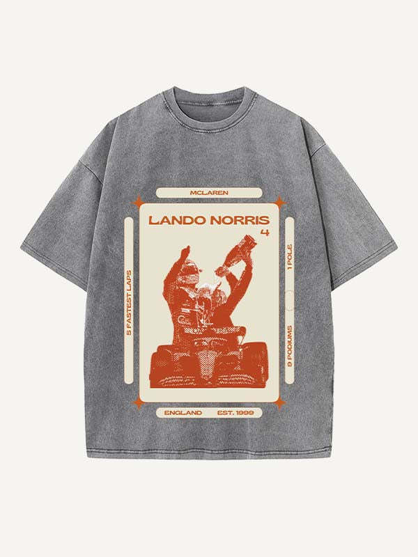 Lando Norris Print Round Neck T-shirt