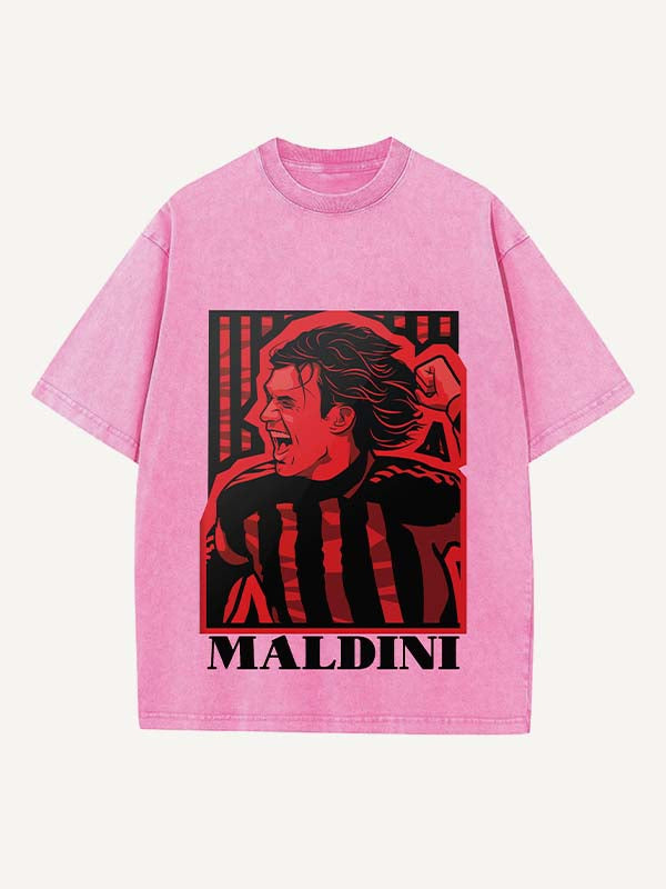 Paolo Maldini Print Round Neck T-shirt