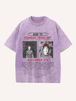 Stranger Things Print Round Neck T-shirt