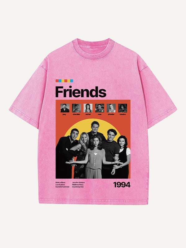 Friends Print Round Neck T-shirt