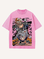 Soul Eater Print Round Neck T-shirt