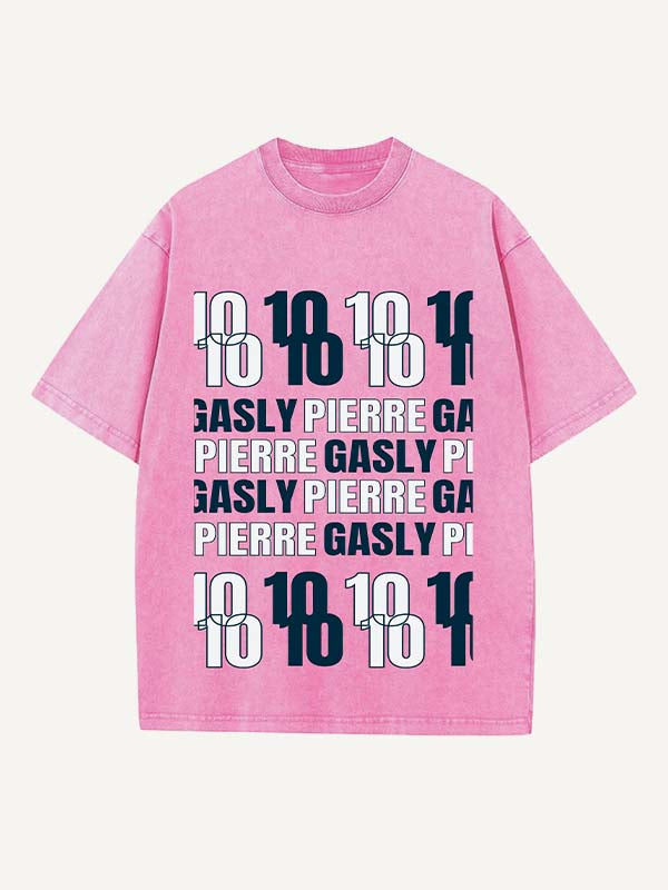 Pierre Gasly Print Round Neck T-shirt