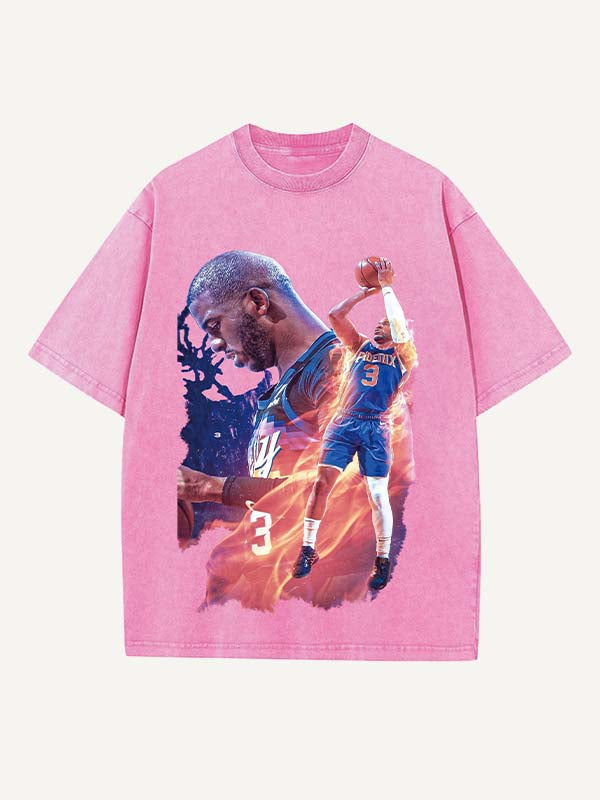 Chris Paul Print Round Neck T-shirt