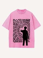 Sherlock Print Round Neck T-shirt