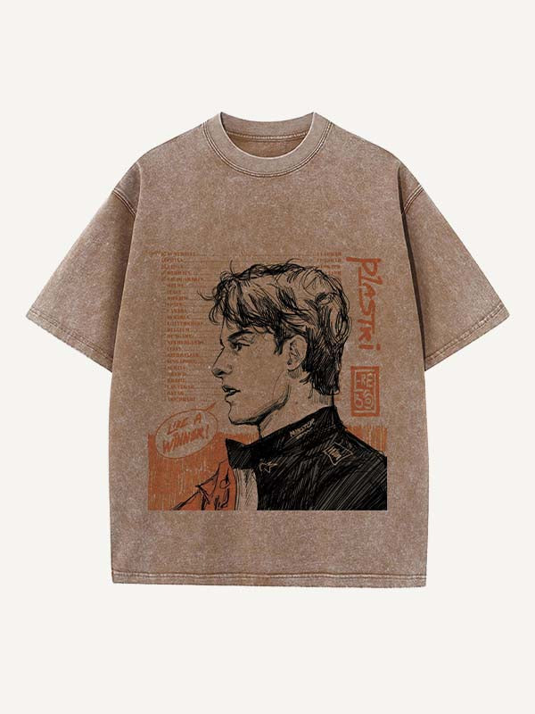 Oscar Piastri Print Round Neck T-shirt