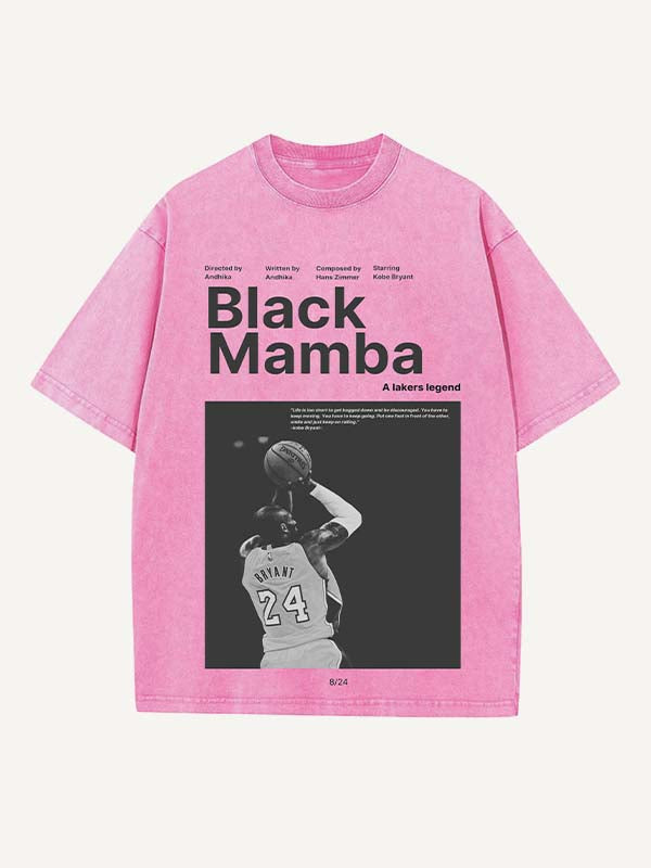 Kobe Bryant Print Round Neck T-shirt