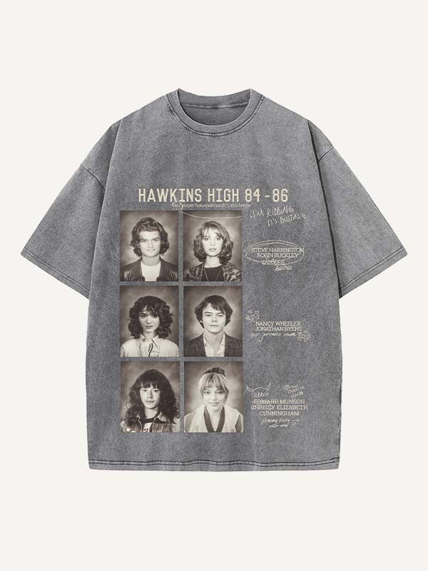 Stranger Things Print Round Neck T-shirt