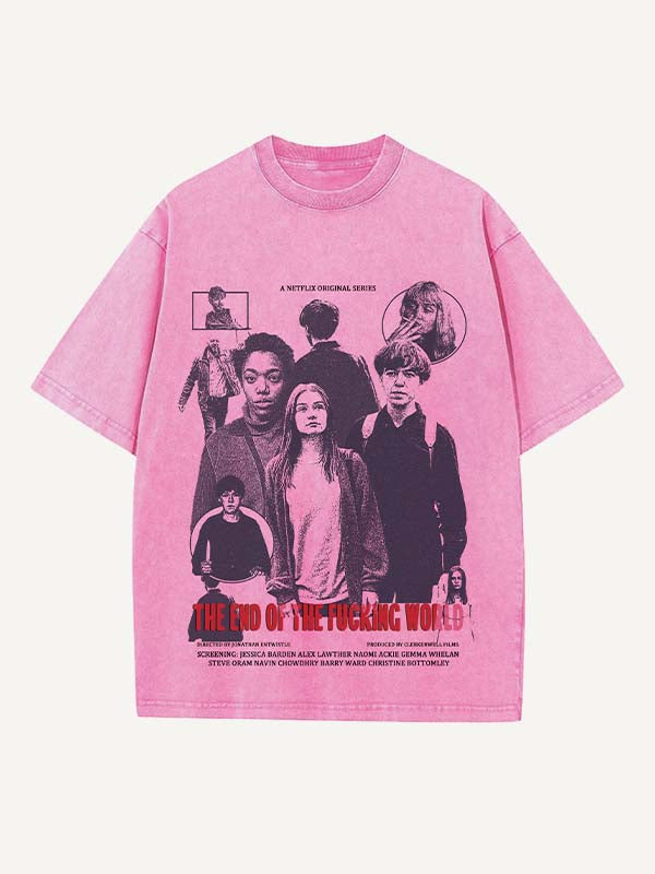 The End of the Fxxxing World Print Round Neck T-shirt