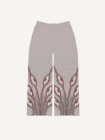 Eye&Tongue&Graphic Faux Decal Print Elastic Waist Pants